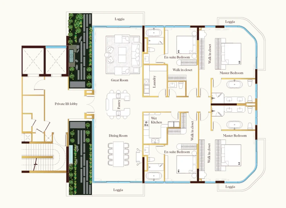 Bản vẽ căn Panorama Villa view mở